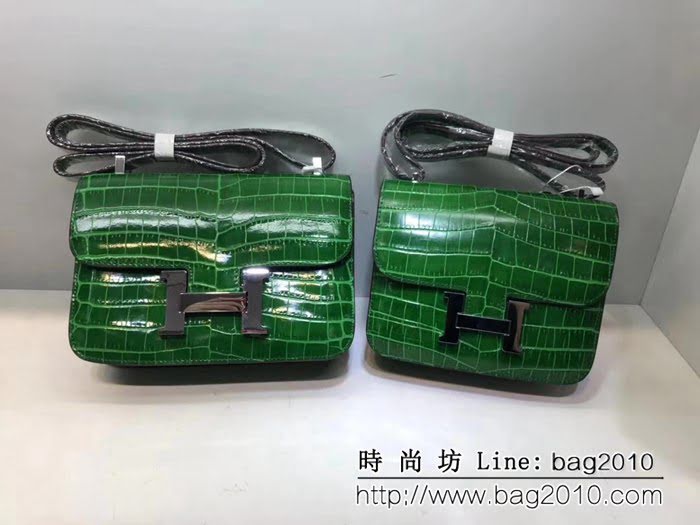 愛馬仕Hermes進口原版鱷魚紋牛皮 空姐包 可單肩斜跨 0AM1769